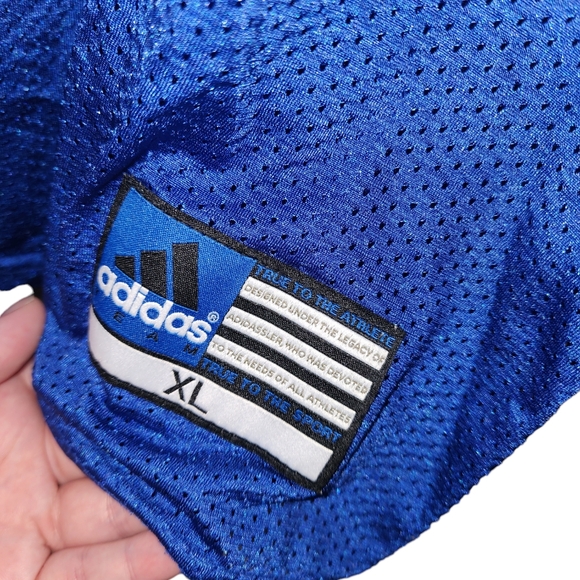 ADIDAS Michael Strahan #92 Jersey Vintage Giants NY Football NFL Men's XL Blue - Picture 4 of 4